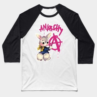 Anarchy Bunny Baseball T-Shirt